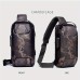 Men's Waterproof Oxford Waist Bag Chest Bag Pack with USB Charging & Lock Crossbody Bag Anti-theft Sling Shoulder Bags Messenger For Male