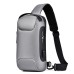 Men's Waterproof Oxford Waist Bag Chest Bag Pack with USB Charging & Lock Crossbody Bag Anti-theft Sling Shoulder Bags Messenger For Male