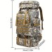 80L Tactical Backpack Waterproof Molle Camo Military Army Hiking Camping Backpack Travel Rucksack Outdoor Sports Climbing Bag