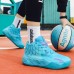 Men's Sneakers Comfort Shoes Running Basketball Sporty Athletic PU Slip Resistant Shock Absorbing Lace-up Black Blue Purple Fall