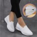 Women's Sneakers Slip-Ons Plus Size Outdoor Daily Summer Flat Heel Round Toe Fashion Sporty Casual Walking Tissage Volant Loafer Black White Purple