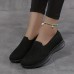 Women's Sneakers Slip-Ons Plus Size Outdoor Daily Summer Flat Heel Round Toe Fashion Sporty Casual Walking Tissage Volant Loafer Black White Purple