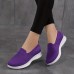 Women's Sneakers Slip-Ons Plus Size Outdoor Daily Summer Flat Heel Round Toe Fashion Sporty Casual Walking Tissage Volant Loafer Black White Purple