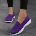 Women's Sneakers Slip-Ons Plus Size Outdoor Daily Summer Flat Heel Round Toe Fashion Sporty Casual Walking Tissage Volant Loafer Black White Purple