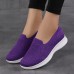 Women's Sneakers Slip-Ons Plus Size Outdoor Daily Summer Flat Heel Round Toe Fashion Sporty Casual Walking Tissage Volant Loafer Black White Purple