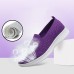 Women's Sneakers Slip-Ons Plus Size Outdoor Daily Summer Flat Heel Round Toe Fashion Sporty Casual Walking Tissage Volant Loafer Black White Purple