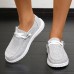 Women's Sneakers Slip-Ons Canvas Shoes Plus Size Comfort Shoes Outdoor Daily Solid Color Flat Heel Square Toe Classic Casual Minimalism Walking Satin Elastic Band Leopard Black White