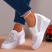 Women's Sneakers Slip-Ons Wedge Heels Height Increasing Shoes Platform Sneakers Daily Solid Color Galaxy Glow in the Dark Rhinestone Wedge Heel Hidden Heel Round Toe Fashion Sporty Casual Walking Mesh