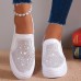 Women's Sneakers Slip-Ons Wedge Heels Height Increasing Shoes Platform Sneakers Daily Solid Color Galaxy Glow in the Dark Rhinestone Wedge Heel Hidden Heel Round Toe Fashion Sporty Casual Walking Mesh