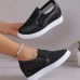 Women's Sneakers Slip-Ons Wedge Heels Height Increasing Shoes Platform Sneakers Daily Solid Color Galaxy Glow in the Dark Rhinestone Wedge Heel Hidden Heel Round Toe Fashion Sporty Casual Walking Mesh