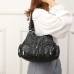 Women's Shoulder Bag Waterproof Shoulder Strap Tote PU Leather Daily Date Rivet Solid Color Black Brown