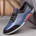 Men's Sneakers Oxfords Casual Shoes British Style Plaid Shoes Comfort Shoes Walking Vintage Business Casual Daily Leather Breathable Comfortable Slip Resistant Lace-up Black White Blue Summer Fall