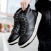 Men's Sneakers Sweater Boots Fur Lined Walking Casual Daily PU Warm Loafer Black Brown Fall Winter