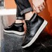 Men's Sneakers Sweater Boots Fur Lined Walking Casual Daily PU Warm Loafer Black Brown Fall Winter