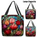 Women's Tote Shoulder Bag Canvas Tote Bag Polyester Shopping Daily Holiday Print Large Capacity Foldable Lightweight Flowers Pink Red Purple