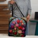 Women's Tote Shoulder Bag Canvas Tote Bag Polyester Shopping Daily Holiday Print Large Capacity Foldable Lightweight Flowers Pink Red Purple