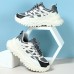 Women's Sneakers Plus Size Platform Sneakers Outdoor Daily Color Block Summer Platform Round Toe Fashion Sporty Casual Walking PU Lace-up Black White Pink