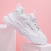 Women's Sneakers Plus Size Platform Sneakers Outdoor Daily Color Block Summer Platform Round Toe Fashion Sporty Casual Walking PU Lace-up Black White Pink