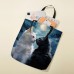 Women's Tote Shoulder Bag Canvas Tote Bag Polyester Shopping Daily Holiday Print Large Capacity Foldable Lightweight Cat Navy Blue Royal Blue Blue