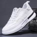 Men's Sneakers White Shoes Walking Vintage Casual Outdoor Daily Knit Warm Height Increasing Comfortable Lace-up Black / White White Fall Winter