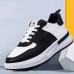 Men's Sneakers White Shoes Walking Vintage Casual Outdoor Daily Knit Warm Height Increasing Comfortable Lace-up Black / White White Fall Winter