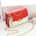 Women's Crossbody Bag PU Leather Office Daily Rhinestone Adjustable Durable Black White Red