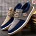 Men's Sneakers Casual Shoes Comfort Shoes Walking Vintage Casual British Outdoor Home Daily Canvas Breathable Lace-up Yellow Blue Color Block Summer Spring