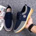 Men's Sneakers Casual Shoes Comfort Shoes Walking Vintage Casual British Outdoor Home Daily Canvas Breathable Lace-up Yellow Blue Color Block Summer Spring