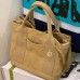 Women's Tote Tote Canvas Tote Bag Canvas Outdoor Shopping Daily Solid Color khaki