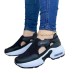 Women's Sneakers Plus Size White Shoes Outdoor Daily Color Block Wedge Heel Round Toe Sporty Basic Casual Walking Mesh Magic Tape Black White Pink