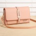 Women's Wallet Mobile Phone Bag Crossbody Bag PU Leather Daily Going out Zipper Plain Black Pink Dusty Rose