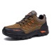 Men's Sneakers Sporty Look Plus Size Trekking Shoes Hiking Outdoor Daily Synthetics Breathable Lace-up Brown Army Green Grey Color Block Summer