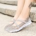 Women's Sneakers Flats Slip-Ons Plus Size Comfort Shoes Outdoor Daily Walking Solid Color Summer Flat Heel Round Toe Elegant Casual Minimalism Lace Faux Leather Elastic Fabric Loafer ZZ2013 light