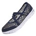 Women's Sneakers Flats Slip-Ons Plus Size Comfort Shoes Outdoor Daily Walking Solid Color Summer Flat Heel Round Toe Elegant Casual Minimalism Lace Faux Leather Elastic Fabric Loafer ZZ2013 light