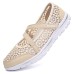 Women's Sneakers Flats Slip-Ons Plus Size Comfort Shoes Outdoor Daily Walking Solid Color Summer Flat Heel Round Toe Elegant Casual Minimalism Lace Faux Leather Elastic Fabric Loafer ZZ2013 light