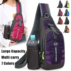 Men's Women's Crossbody Bag Shoulder Bag Chest Bag Nylon Outdoor Daily Holiday Zipper Large Capacity Waterproof Lightweight Solid Color Color Block Deep Purple Black Red