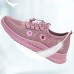 Women's Sneakers Flyknit Shoes Comfort Shoes Outdoor Daily Floral Embroidered Summer Flat Heel Round Toe Cute Casual Comfort Running Tissage Volant Elastic Band Black Pink Gray