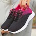 Women's Trainers Athletic Shoes Sneakers Flyknit Shoes Daily Color Block Flat Heel Sporty Casual Minimalism Running Tissage Volant Lace-up Black Purple Orange