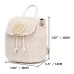 Women's Handbag Crossbody Bag Straw Bag Mini Backpack Rattan Straw Daily Beach Buttons Adjustable Breathable Lightweight Solid Color Folk Brown khaki Beige