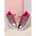 Women's Sneakers Plus Size Platform Sneakers Outdoor Daily Color Block Summer Sequin Flat Heel Elegant Casual Minimalism Walking PU Lace-up Black Pink Gold