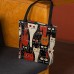 Women's Tote Shoulder Bag Canvas Tote Bag Customize Oxford Cloth Shopping Holiday Print Large Capacity Foldable Lightweight Cat Black / White Black / Red Custom Print