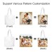 Women's Tote Shoulder Bag Canvas Tote Bag Customize Oxford Cloth Shopping Holiday Print Large Capacity Foldable Lightweight Cat Black / White Black / Red Custom Print