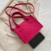 Women's Crossbody Bag Shoulder Bag Cotton Daily Holiday Adjustable Large Capacity Breathable Solid Color Pink Orange Green