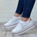 Women's Sneakers Bling Bling Shoes Plus Size Height Increasing Shoes Outdoor Daily Summer Winter Platform Round Toe Fashion Sporty Casual Walking Glitter PU Lace-up Silver Pink Blue