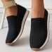 Women's Sneakers Plus Size Flyknit Shoes Platform Sneakers Outdoor Daily Travel Flat Heel Round Toe Fashion Sporty Casual Walking Tissage Volant Loafer Black White