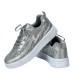 Women's Sneakers Bling Bling Shoes Plus Size Platform Sneakers Outdoor Daily Summer Winter Platform Round Toe Fashion Sporty Casual Walking Glitter PU Lace-up Silver