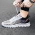 Men's Sneakers Sporty Look Running Basketball Sporty Casual Outdoor Athletic Polyester Elastic Band Navy Black Blue Spring Fall