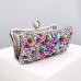 Women's Clutch Evening Bag Wristlet Polyester Party Daily Holiday Rhinestone Pearls Chain Large Capacity Lightweight Durable Solid Color Color Block Silver Light Blue Silver color