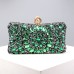 Women's Clutch Evening Bag Wristlet Polyester Party Daily Holiday Rhinestone Pearls Chain Large Capacity Lightweight Durable Solid Color Color Block Silver Light Blue Silver color