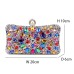 Women's Clutch Evening Bag Wristlet Polyester Party Daily Holiday Rhinestone Pearls Chain Large Capacity Lightweight Durable Solid Color Color Block Silver Light Blue Silver color